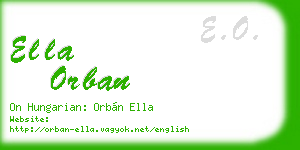 ella orban business card